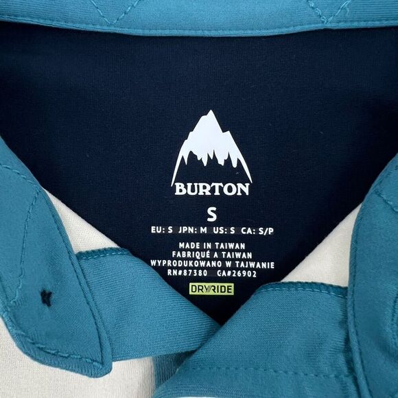 NEW Burton Men's Retro Midweight Baselayer Polo Long Sleeve Almond Milk Small - Picture 9 of 16